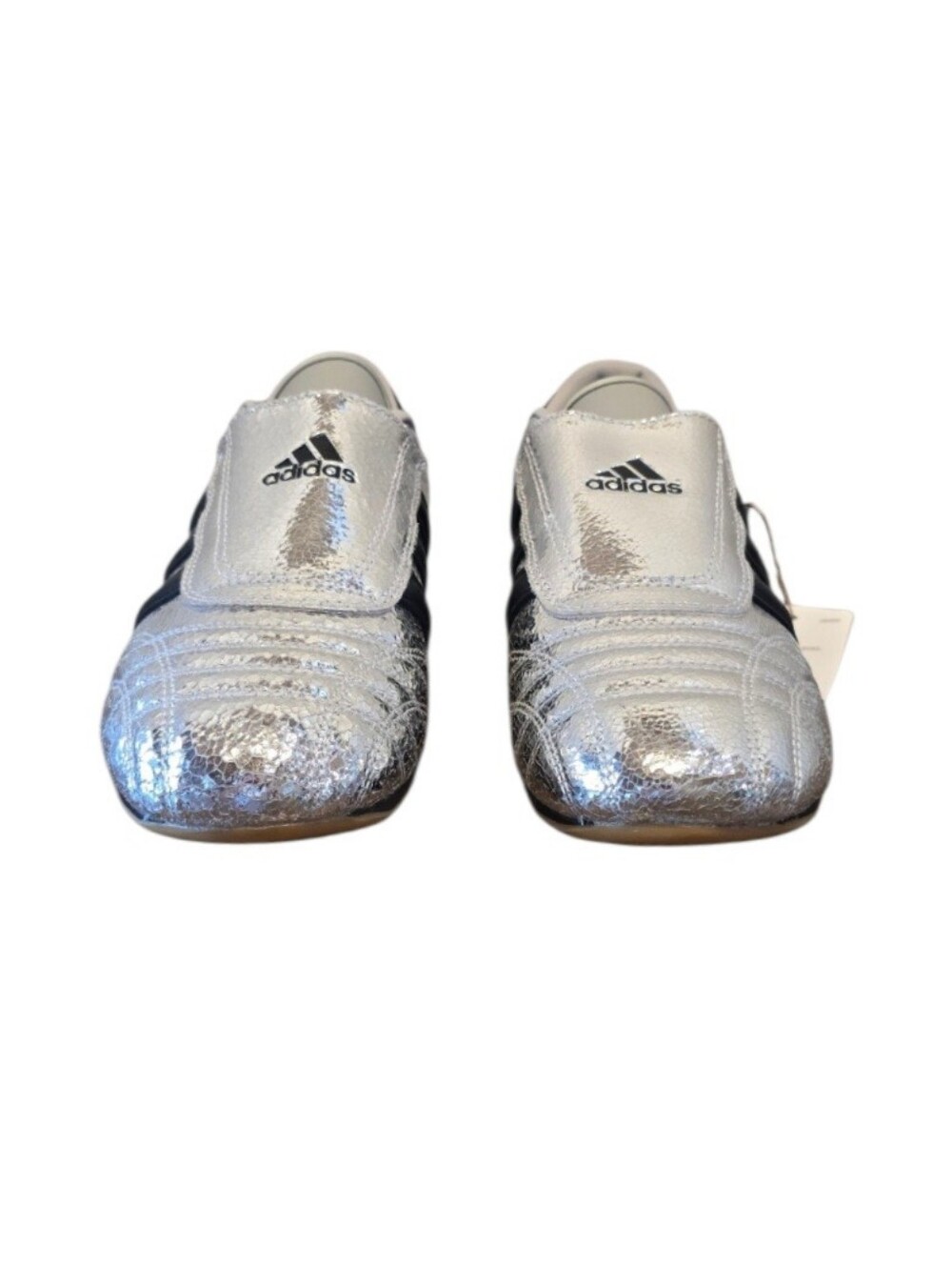 Adidas Taekwondo Metallic Silver Black Sneakers 7.5 - Picture 4 of 13